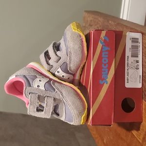 Saucony Jazz HL/Grey/Pink size 6.5 W toddler